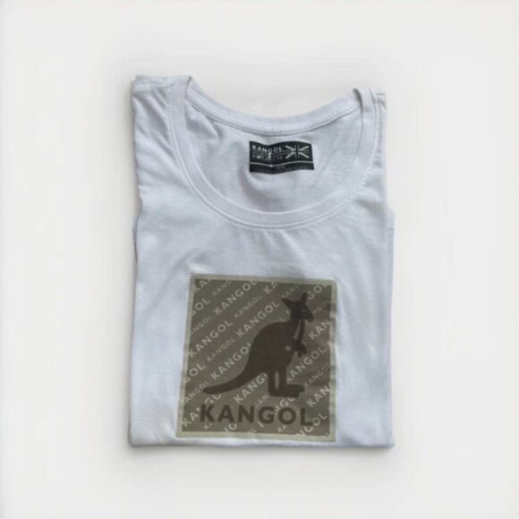 Kangol White Woman TShirt size M Scroop Neck From Pets- - Picture 1 of 11